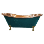 "Chlóe" Bathtub: Emerald Sheen and Golden Accents